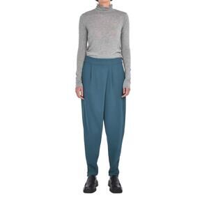 NEW PAPER LABEL galvan asymmetrical pants in blue coral